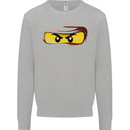 Ninja Eyes Mens Sweatshirt Jumper Sports Grey