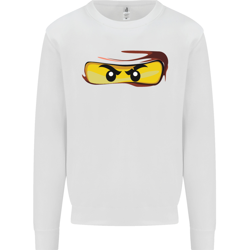 Ninja Eyes Mens Sweatshirt Jumper White