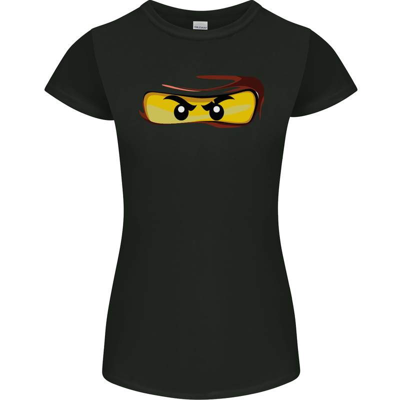 Ninja Eyes Womens Petite Cut T-Shirt Black