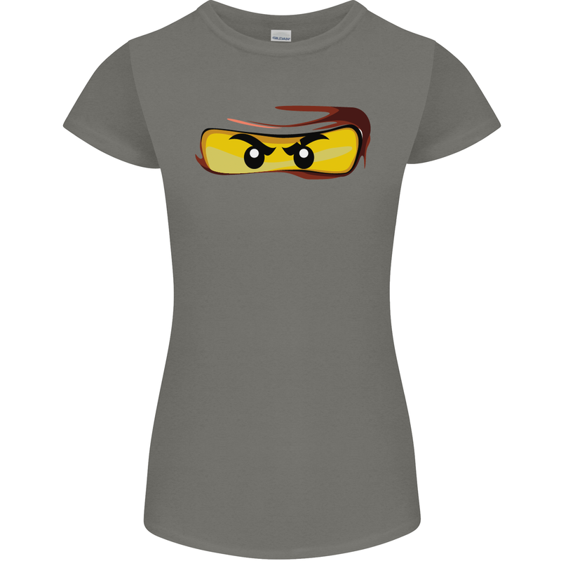 Ninja Eyes Womens Petite Cut T-Shirt Charcoal