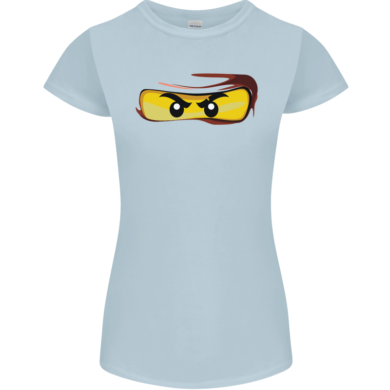 Ninja Eyes Womens Petite Cut T-Shirt Light Blue