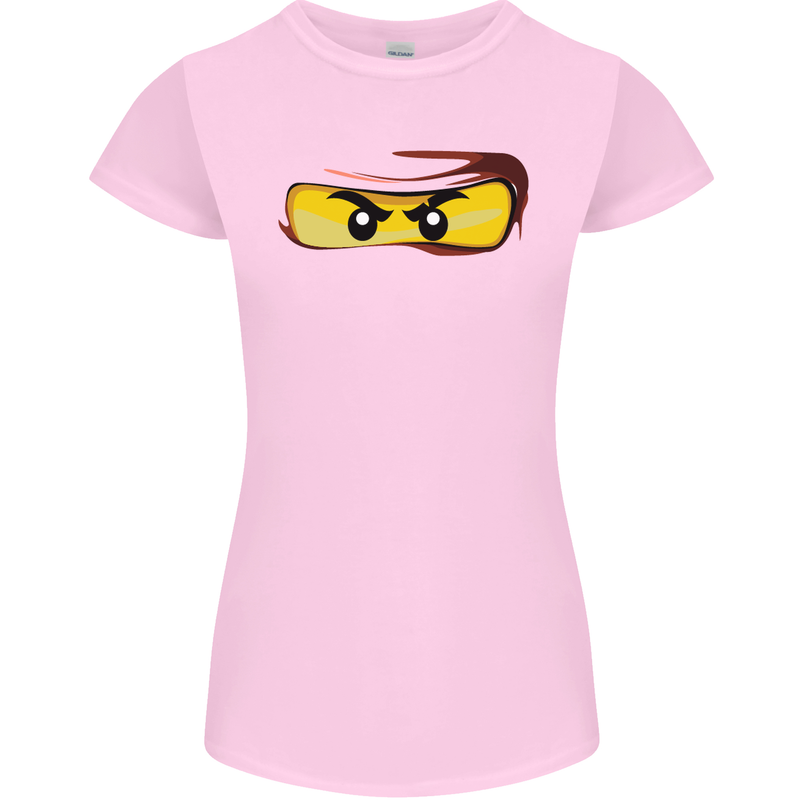Ninja Eyes Womens Petite Cut T-Shirt Light Pink