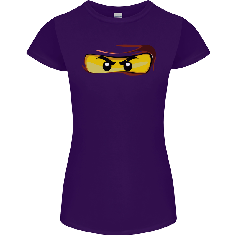 Ninja Eyes Womens Petite Cut T-Shirt Purple