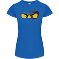 Ninja Eyes Womens Petite Cut T-Shirt Royal Blue
