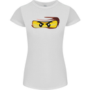 Ninja Eyes Womens Petite Cut T-Shirt White