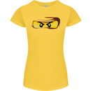 Ninja Eyes Womens Petite Cut T-Shirt Yellow
