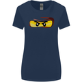 Ninja Eyes Womens Wider Cut T-Shirt Navy Blue