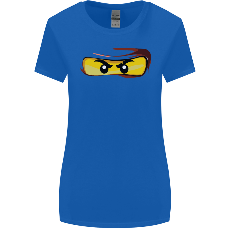 Ninja Eyes Womens Wider Cut T-Shirt Royal Blue