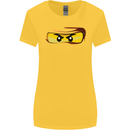 Ninja Eyes Womens Wider Cut T-Shirt Yellow