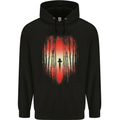 Ninja Landscape Martial Arts MMA Samurai Mens 80% Cotton Hoodie Black