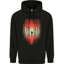 Ninja Landscape Martial Arts MMA Samurai Mens 80% Cotton Hoodie Black