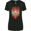 Ninja Landscape Martial Arts MMA Samurai Womens Wider Cut T-Shirt Black
