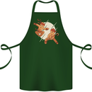 Ninjabread Men Funny Food Gym MMA Cotton Apron 100% Organic Forest Green