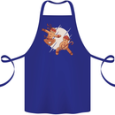 Ninjabread Men Funny Food Gym MMA Cotton Apron 100% Organic Royal Blue