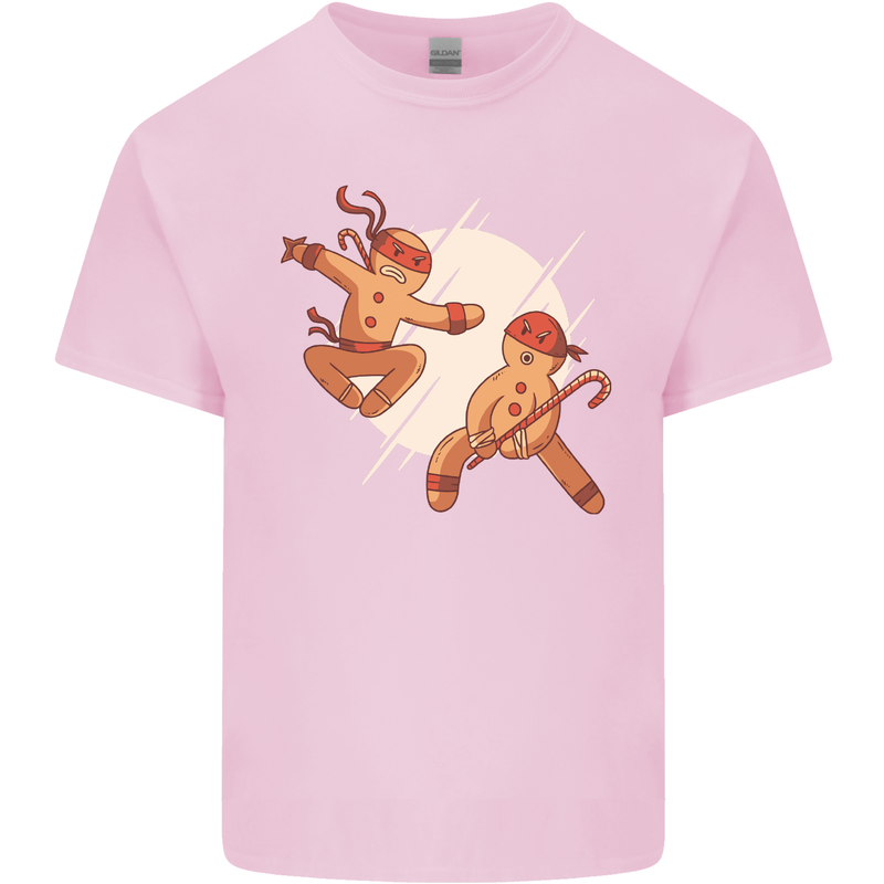 Ninjabread Men Funny Food Gym MMA Kids T-Shirt Childrens Light Pink