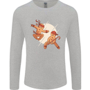 Ninjabread Men Funny Food Gym MMA Mens Long Sleeve T-Shirt Sports Grey