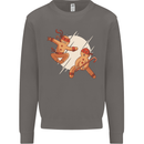 Ninjabread Men Funny Food Gym MMA Mens Sweatshirt Jumper Charcoal