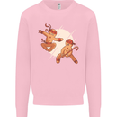 Ninjabread Men Funny Food Gym MMA Mens Sweatshirt Jumper Light Pink