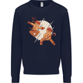 Ninjabread Men Funny Food Gym MMA Mens Sweatshirt Jumper Navy Blue
