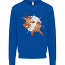 Ninjabread Men Funny Food Gym MMA Mens Sweatshirt Jumper Royal Blue