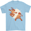 Ninjabread Men Funny Food Gym MMA Mens T-Shirt Cotton Gildan Light Blue