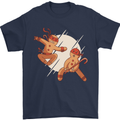Ninjabread Men Funny Food Gym MMA Mens T-Shirt Cotton Gildan Navy Blue