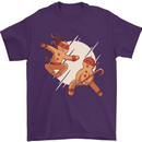 Ninjabread Men Funny Food Gym MMA Mens T-Shirt Cotton Gildan Purple