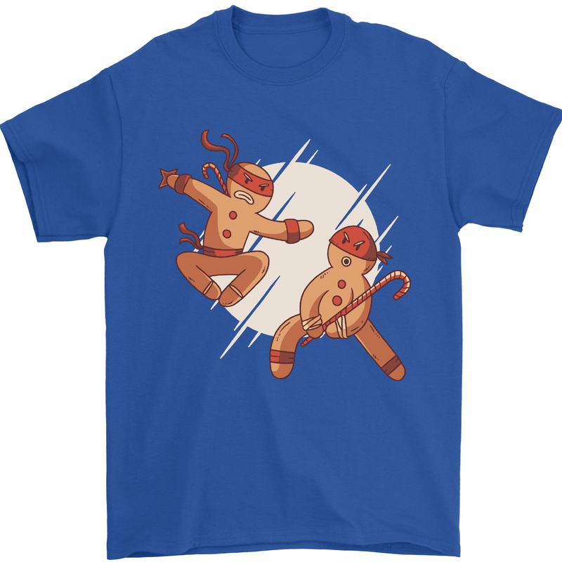 Ninjabread Men Funny Food Gym MMA Mens T-Shirt Cotton Gildan Royal Blue