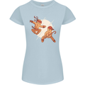 Ninjabread Men Funny Food Gym MMA Womens Petite Cut T-Shirt Light Blue