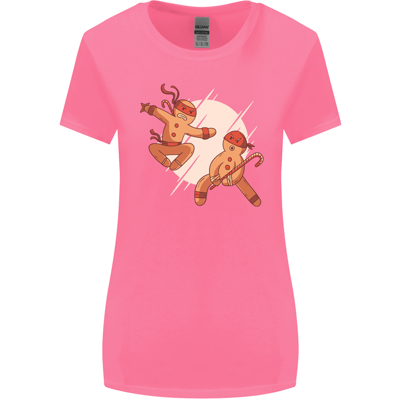 Ninjabread Men Funny Food Gym MMA Womens Wider Cut T-Shirt Azalea
