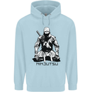 Ninjitsu A Ninja MMA Mixed Martial Arts Childrens Kids Hoodie Light Blue