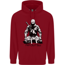 Ninjitsu A Ninja MMA Mixed Martial Arts Childrens Kids Hoodie Red