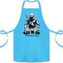 Ninjitsu A Ninja MMA Mixed Martial Arts Cotton Apron 100% Organic Turquoise
