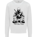 Ninjitsu A Ninja MMA Mixed Martial Arts Kids Sweatshirt Jumper White