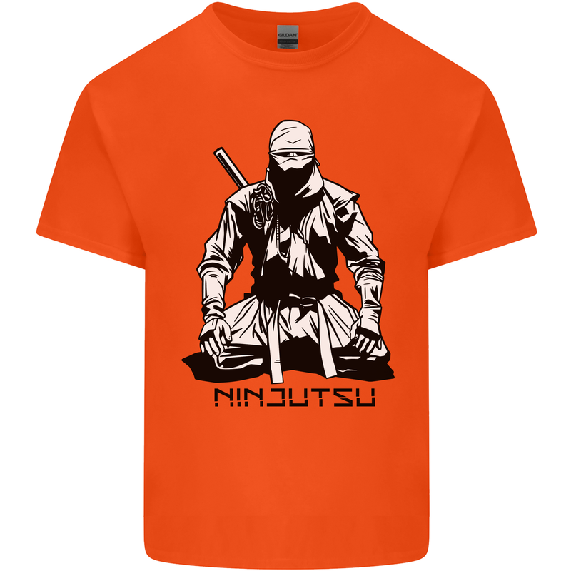 Ninjitsu A Ninja MMA Mixed Martial Arts Kids T-Shirt Childrens Orange