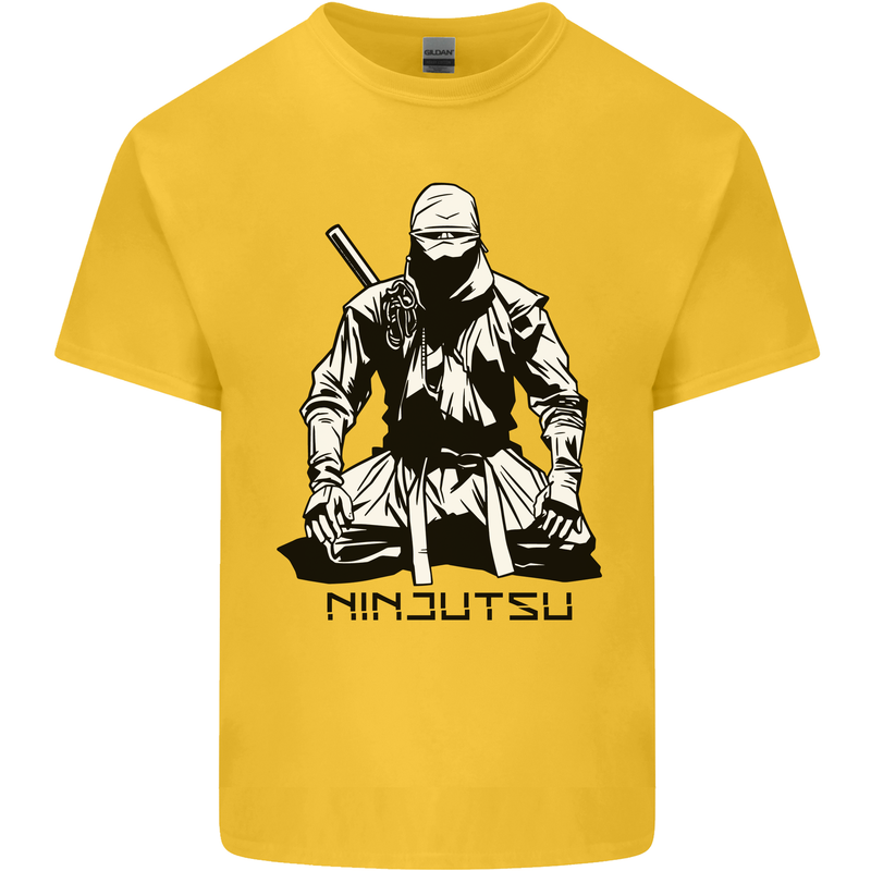 Ninjitsu A Ninja MMA Mixed Martial Arts Kids T-Shirt Childrens Yellow