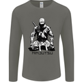 Ninjitsu A Ninja MMA Mixed Martial Arts Mens Long Sleeve T-Shirt Charcoal