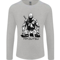 Ninjitsu A Ninja MMA Mixed Martial Arts Mens Long Sleeve T-Shirt Sports Grey