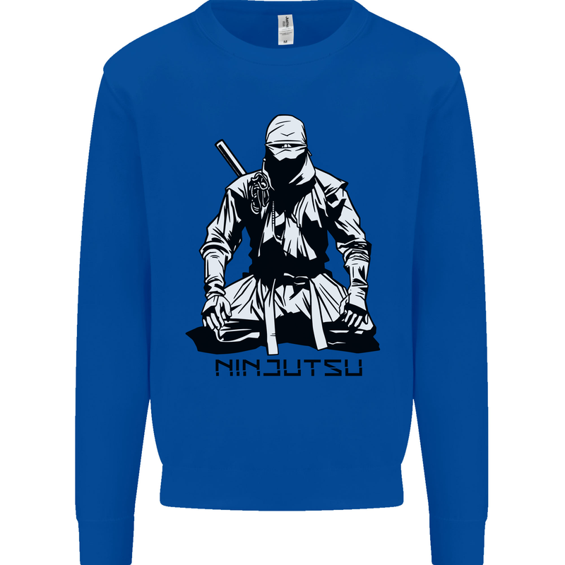 Ninjitsu A Ninja MMA Mixed Martial Arts Mens Sweatshirt Jumper Royal Blue