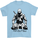 Ninjitsu A Ninja MMA Mixed Martial Arts Mens T-Shirt 100% Cotton Light Blue