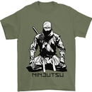 Ninjitsu A Ninja MMA Mixed Martial Arts Mens T-Shirt 100% Cotton Military Green