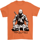 Ninjitsu A Ninja MMA Mixed Martial Arts Mens T-Shirt 100% Cotton Orange