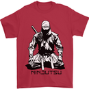 Ninjitsu A Ninja MMA Mixed Martial Arts Mens T-Shirt 100% Cotton Red