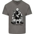 Ninjitsu A Ninja MMA Mixed Martial Arts Mens V-Neck Cotton T-Shirt Charcoal