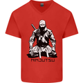 Ninjitsu A Ninja MMA Mixed Martial Arts Mens V-Neck Cotton T-Shirt Red