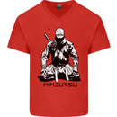 Ninjitsu A Ninja MMA Mixed Martial Arts Mens V-Neck Cotton T-Shirt Red