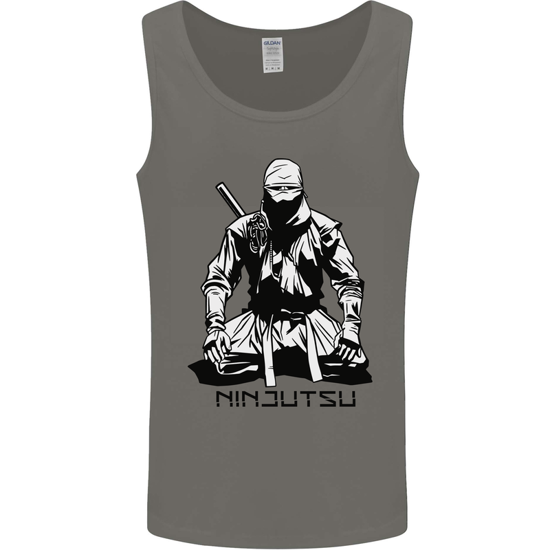 Ninjitsu A Ninja MMA Mixed Martial Arts Mens Vest Tank Top Charcoal