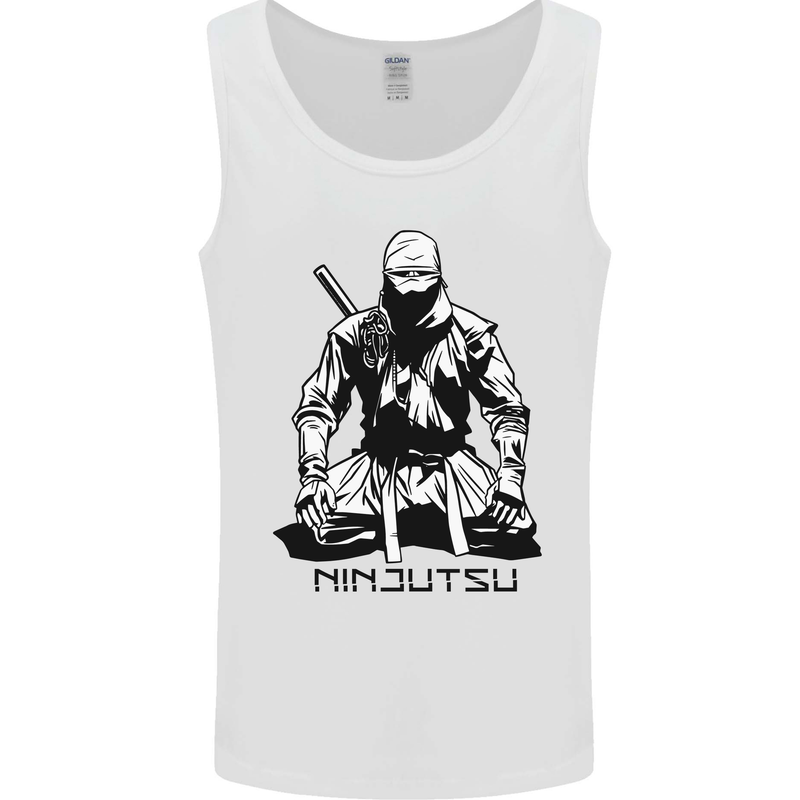 Ninjitsu A Ninja MMA Mixed Martial Arts Mens Vest Tank Top White