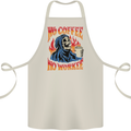 No Coffee No Work Funny Skull Grim Reaper Cotton Apron 100% Organic Natural