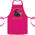 No Coffee No Work Funny Skull Grim Reaper Cotton Apron 100% Organic Pink